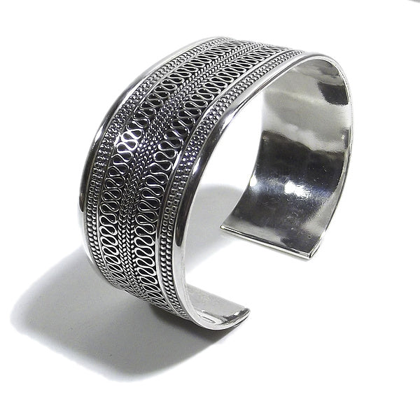 Bracciale etnico TITO in argento da UOMO o DONNA - rigido | Gioielli da Uomo