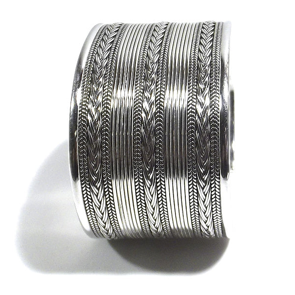 Bracciale etnico AUGUSTO in argento da UOMO o DONNA - rigido | Gioielli da Uomo