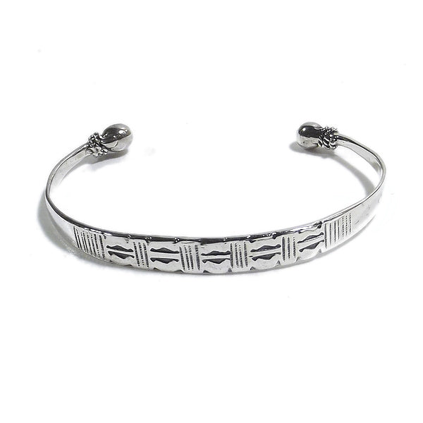 Bracciale etnico ANCHALI in argento da UOMO o DONNA - rigido | Gioielli da Uomo