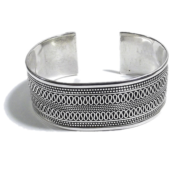 Bracciale etnico TITO in argento da UOMO o DONNA - rigido | Gioielli da Uomo