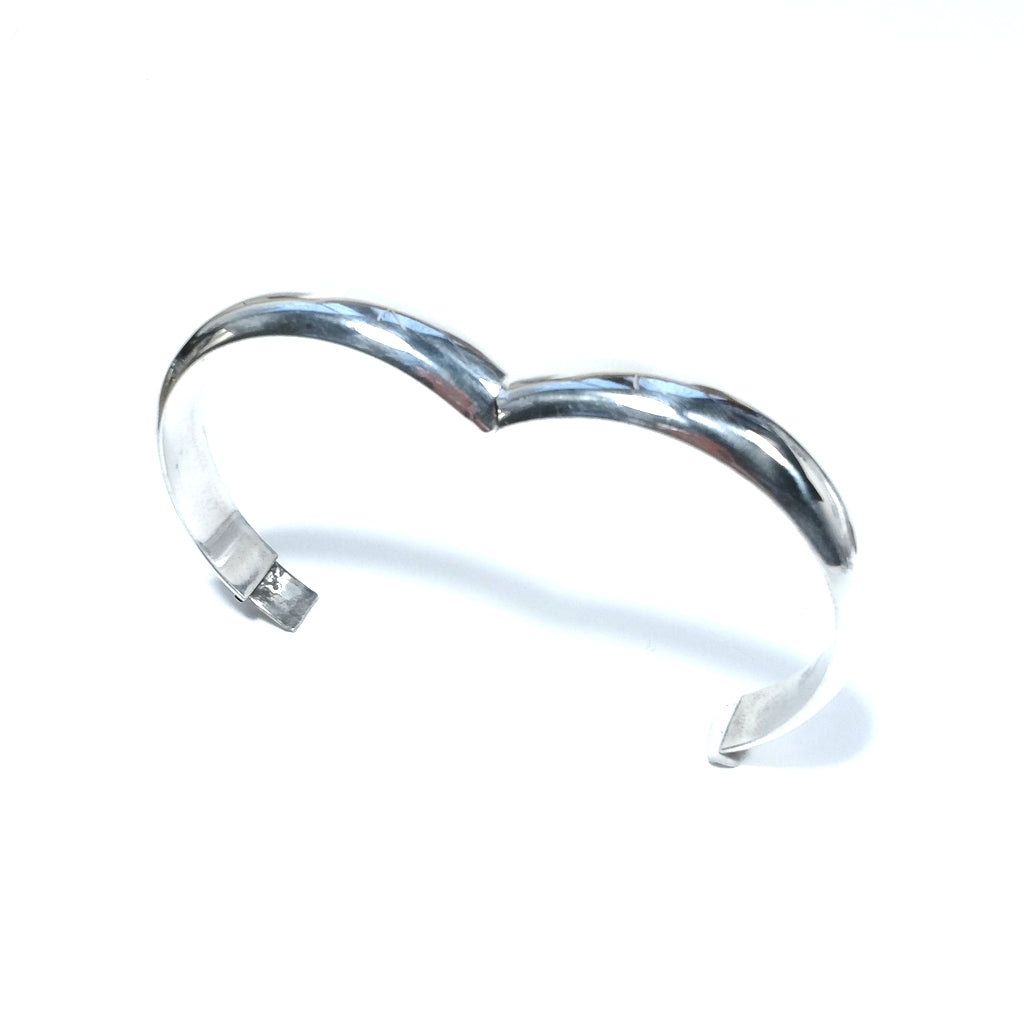 Bracciale artigianale rigido in argento 925 - MAURICE