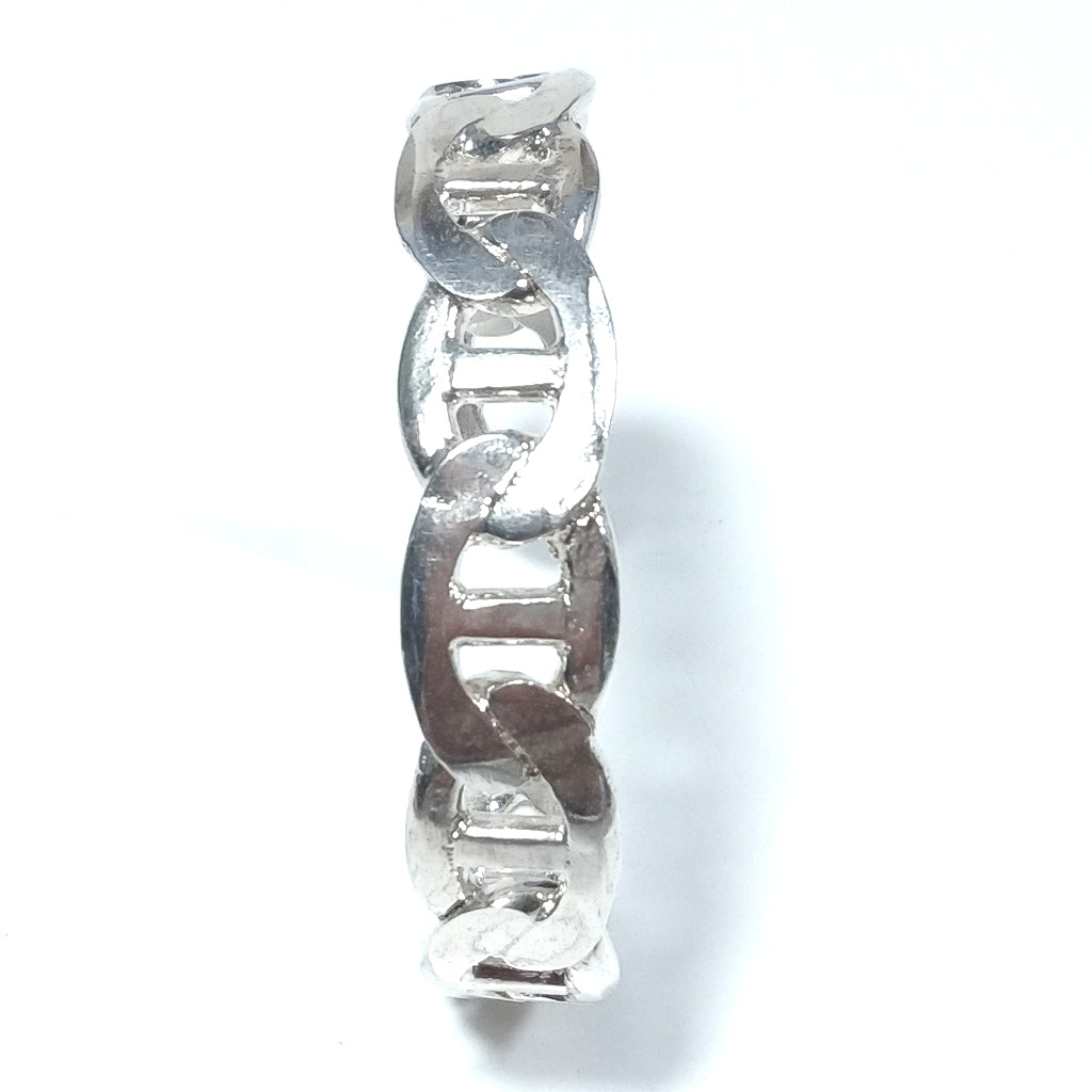 Bracciale rigido in argento catena barca - SEA