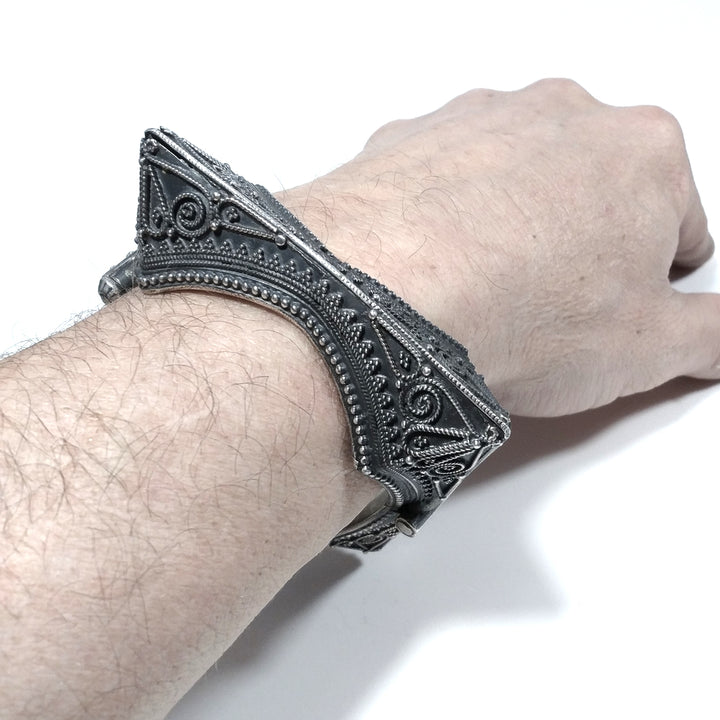 Bracciale ETNICO in argento 925 Bracciale artigianale