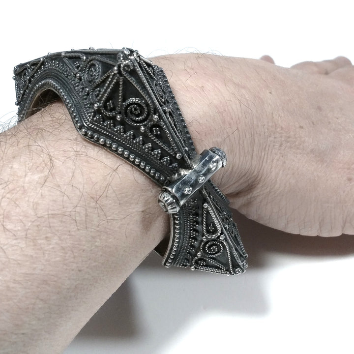 Bracciale ETNICO in argento 925 Bracciale artigianale