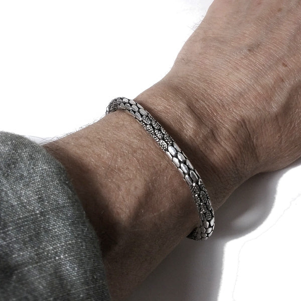 Bracciale etnico in argento 925 | Bracciale argento | Bracciale Serpente | Snake