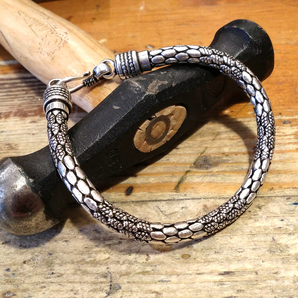 Bracciale etnico in argento 925 | Bracciale argento | Bracciale Serpente | Snake