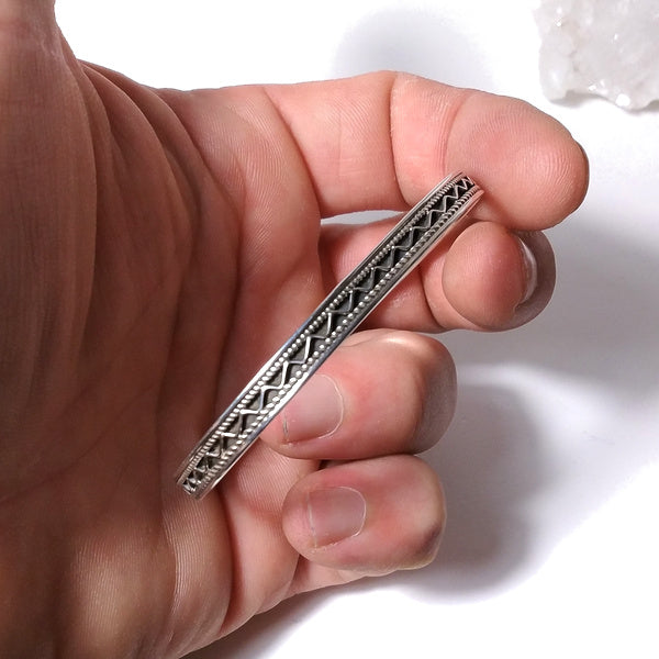 Bracciale rigido in argento 925 da uomo - BRAHMA