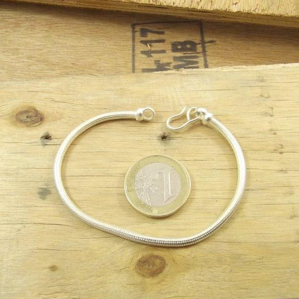 Round silver Snake bracelet for men and women - SHIVARAJ