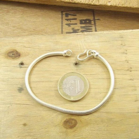 Bracciale uomo donna Snake argento tondo - SHIVARAJ – immagine2