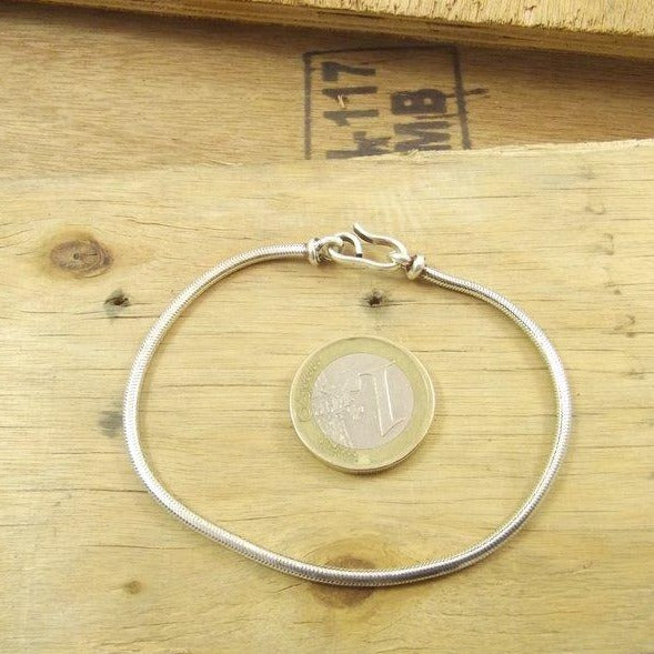 Snake bracelet for men - women silver 20cm