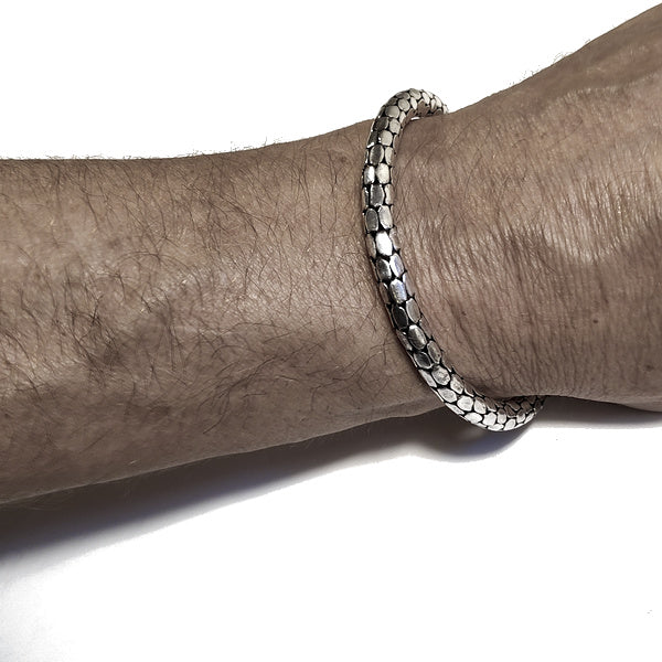 Bracciale ETNICO ABIDA in argento 925 | Bracciale argento | Bracciale Serpente | Snake