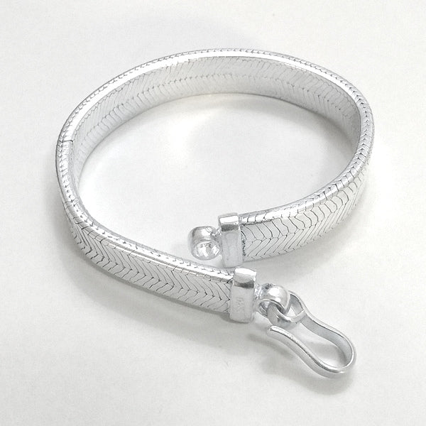 Bracciale argento 925 SNAKE PIATTO argento | coda di topo | Uomo donna unisex