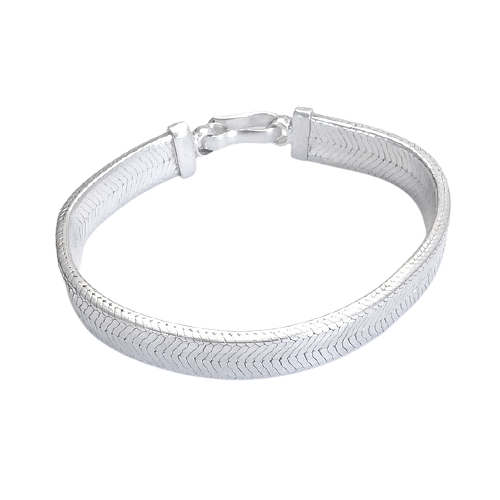 Bracciale argento 925 SNAKE PIATTO argento | coda di topo | Uomo donna unisex