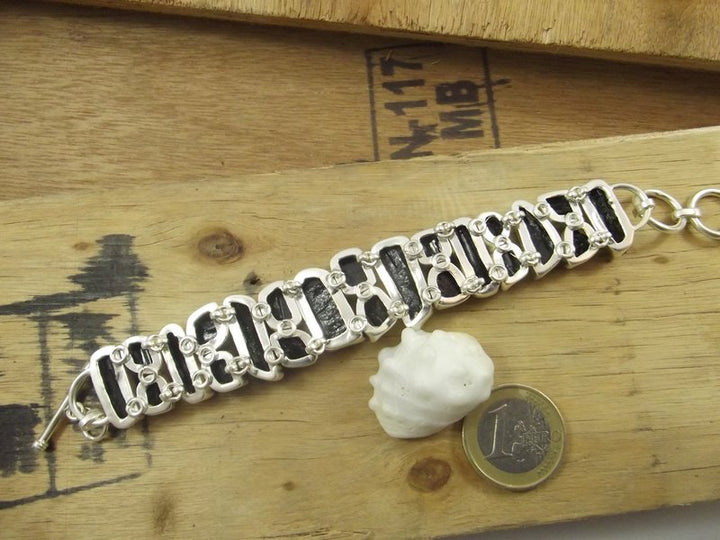 BLACK TOURMALINE 925 silver bracelet