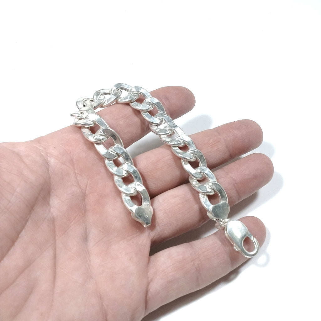 Bracciale artigianale in argento 925 Bracciale catena | BRACCIALI IN ARGENTO