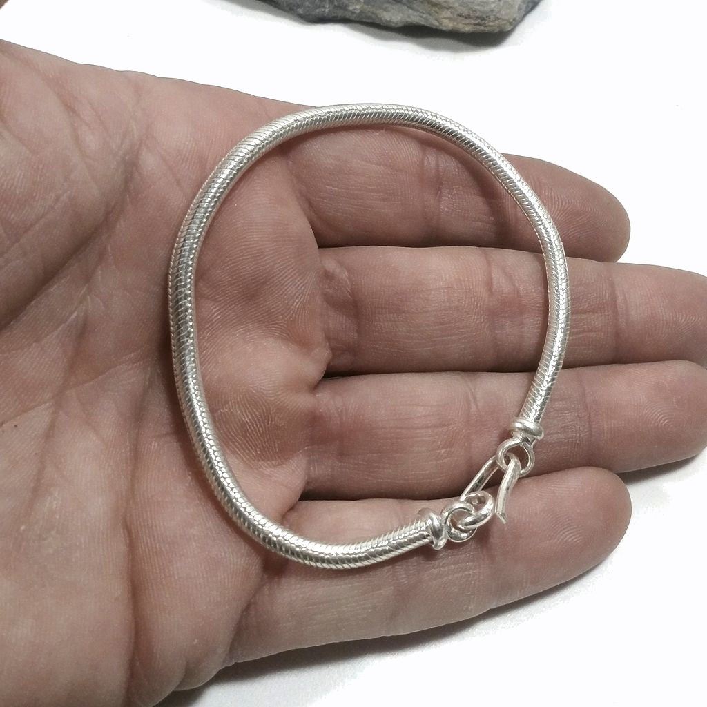 Bracciale Snake argento 925 tondo | Bracciale da UOMO e DONNA | Coda di topo