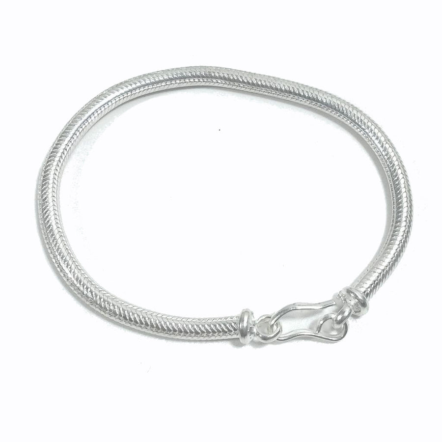 Bracciale Snake argento 925 tondo | Bracciale da UOMO e DONNA | Coda di topo 21 cm