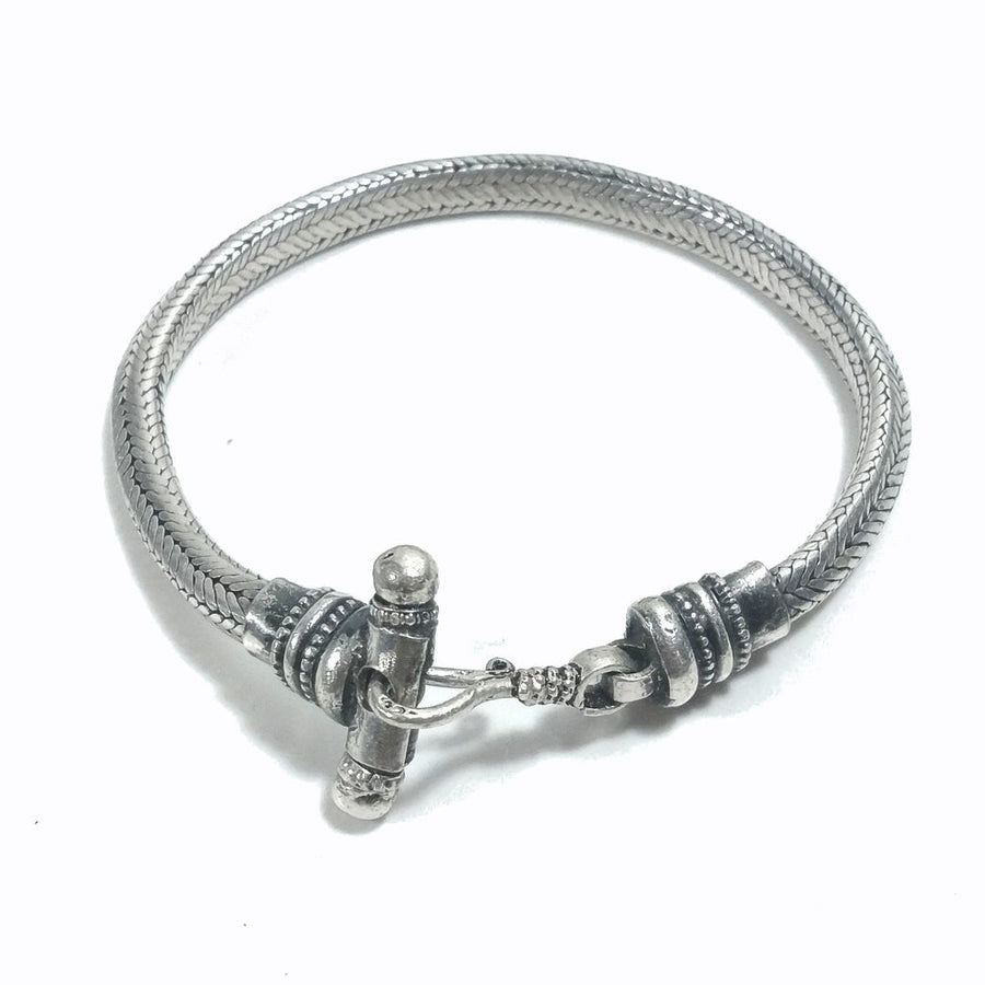 Copia del Bracciale Snake argento 925 tondo | Bracciale da UOMO e DONNA | Coda di topo 20.5 cm