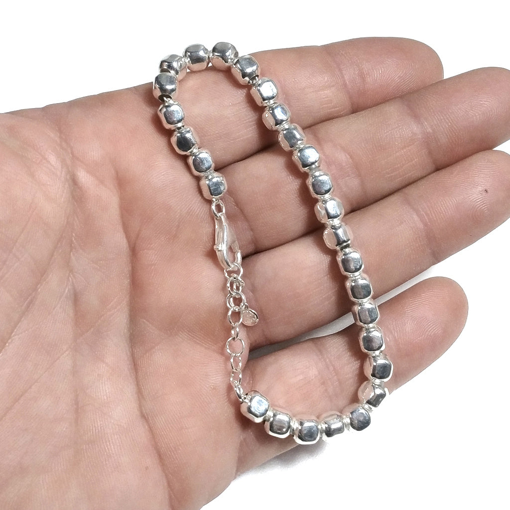 Bracciale cubo d'argento 925 grande | Bracciali d'argento | UOMO DONNA
