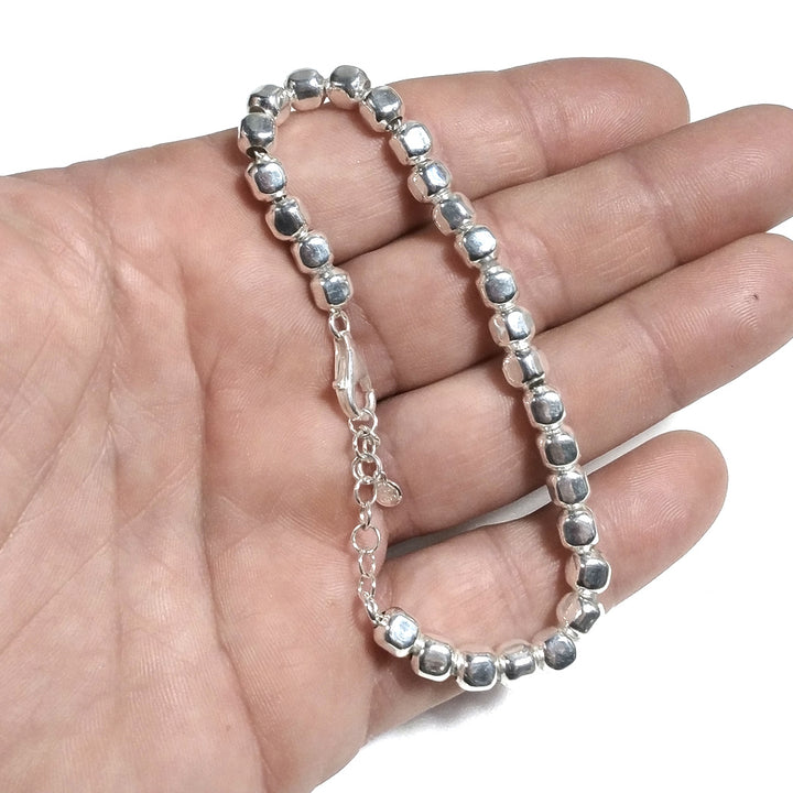 Bracciale cubo d'argento 925 grande | Bracciali d'argento | UOMO DONNA