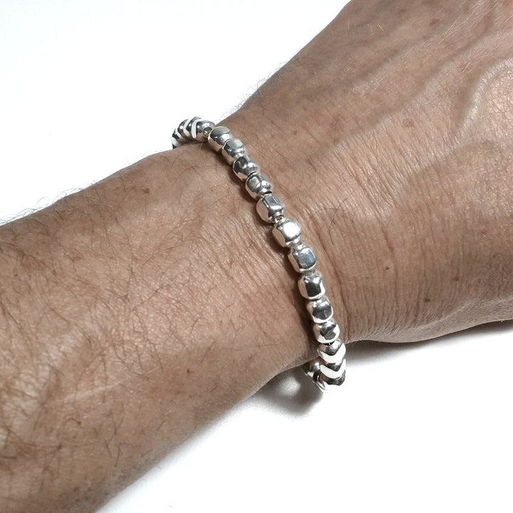 Bracciale cubo d'argento 925 grande | Bracciali d'argento | UOMO DONNA