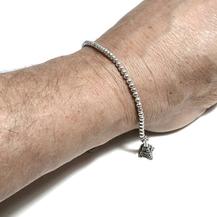 BRACCIALE ARGENTO palline d'argento e torre Eiffel | Gioielli argento Marlù