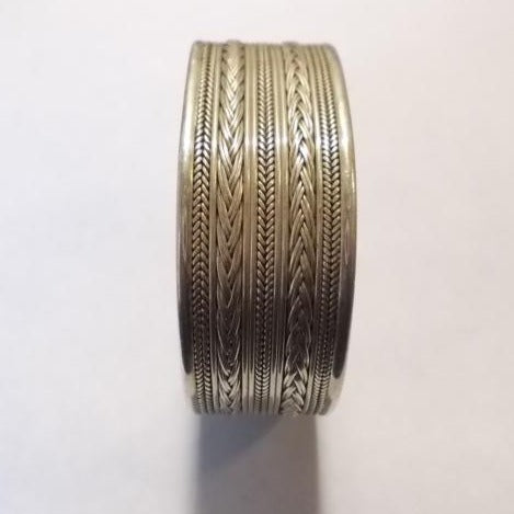 Bracciale etnico in argento 925 rigido