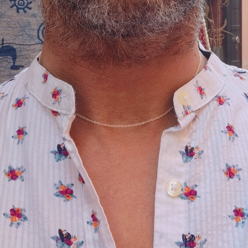 COLLANA argento 925 morbida fine - ROLLĂ