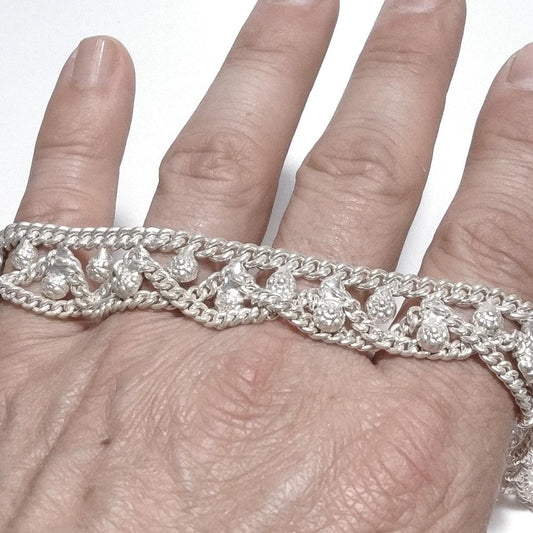 Cavigliera indiana argento semi-rigida | Gioielli etnici