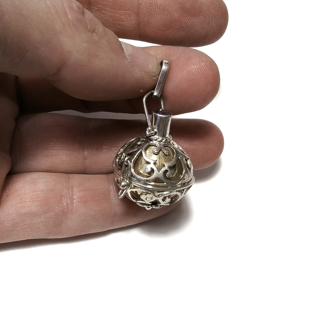 CHIAMA ANGELI | in argento 925 Ciondolo artigianale Ametista | GIOIELLI ETNICI