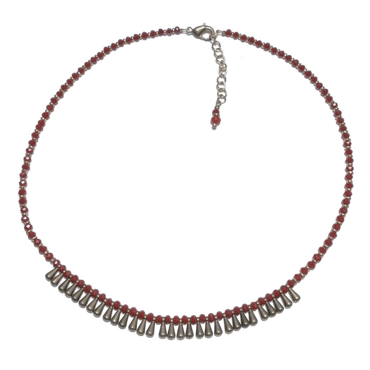Collana etnica choker artigianale in ottone - DAFNE