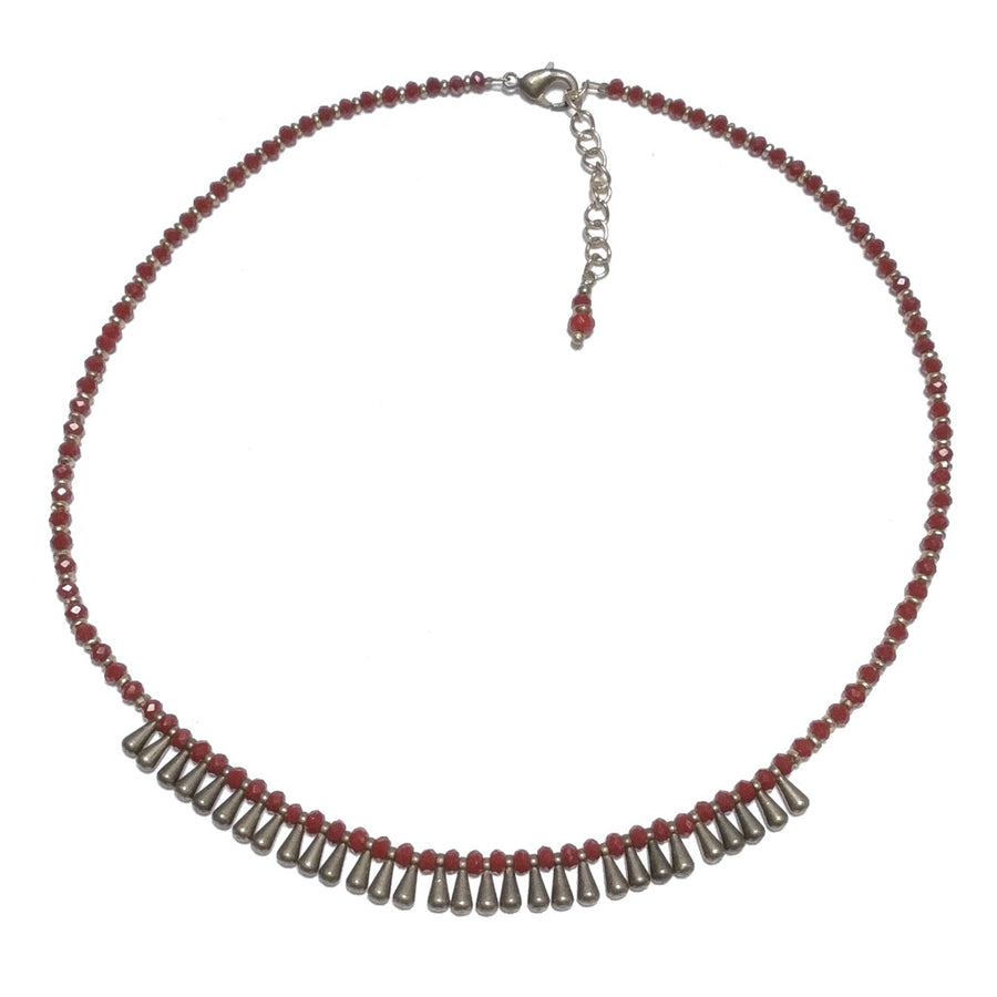 Collana etnica choker artigianale in ottone - DAFNE