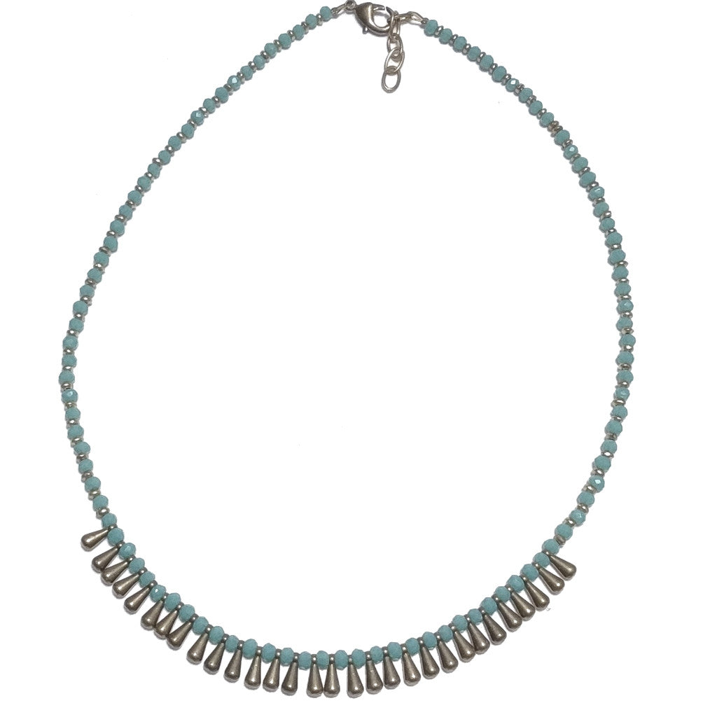 Collana etnica choker artigianale in ottone - DAFNE