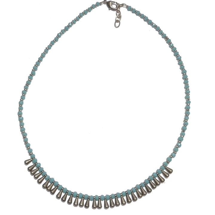 Collana etnica choker artigianale in ottone - DAFNE