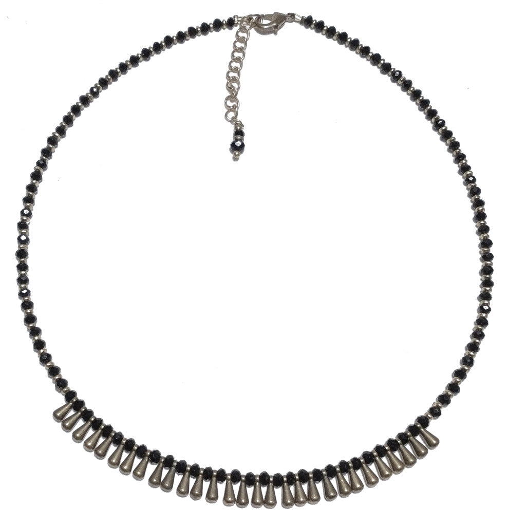 Collana etnica choker artigianale in ottone - DAFNE