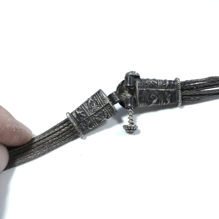 ETHNIC BELT in antique silver with ethnic ORNAMENTS