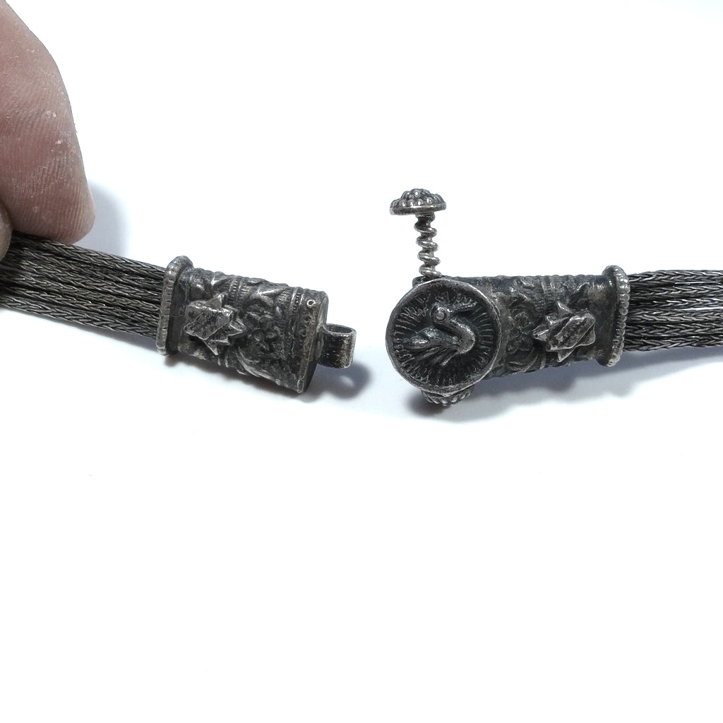 ETHNIC BELT in antique silver with ethnic ORNAMENTS