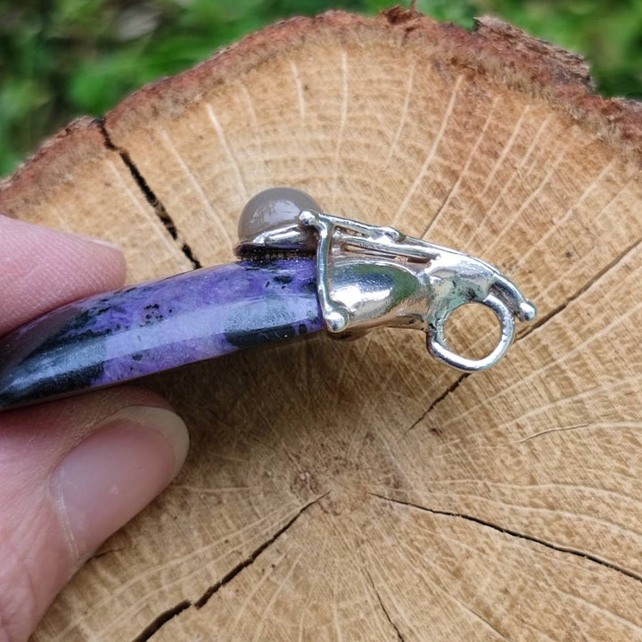 Ciondolo CHAROITE in argento 925 Ciondolo artigianale