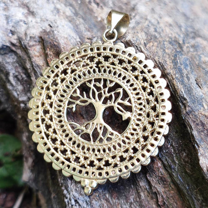 Ciondolo in ottone Albero della vita