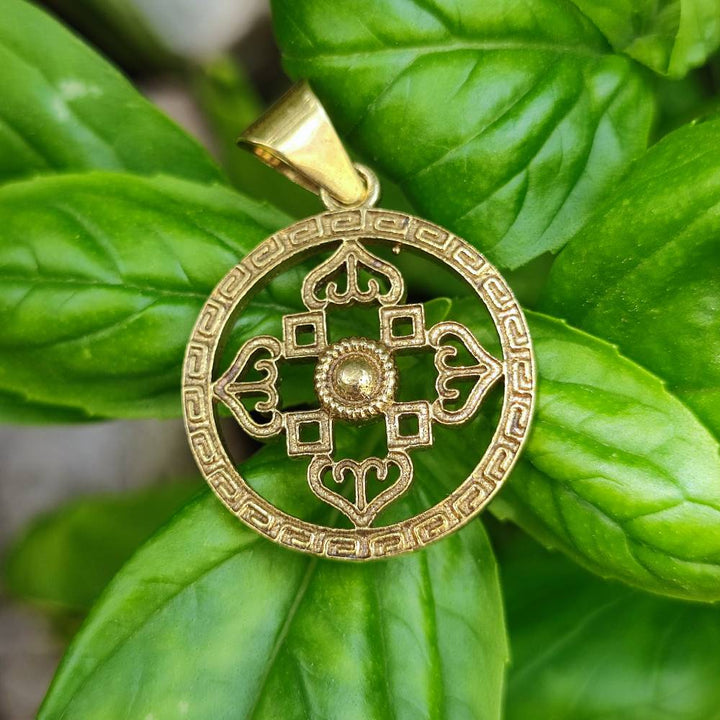 Ciondolo in ottone Mandala