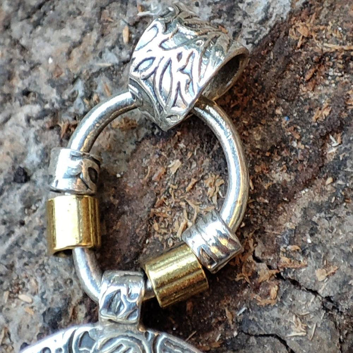 Ciondolo BRIJESH con pietra PIETRA DI LUNA in argento 925 Ciondolo artigianale