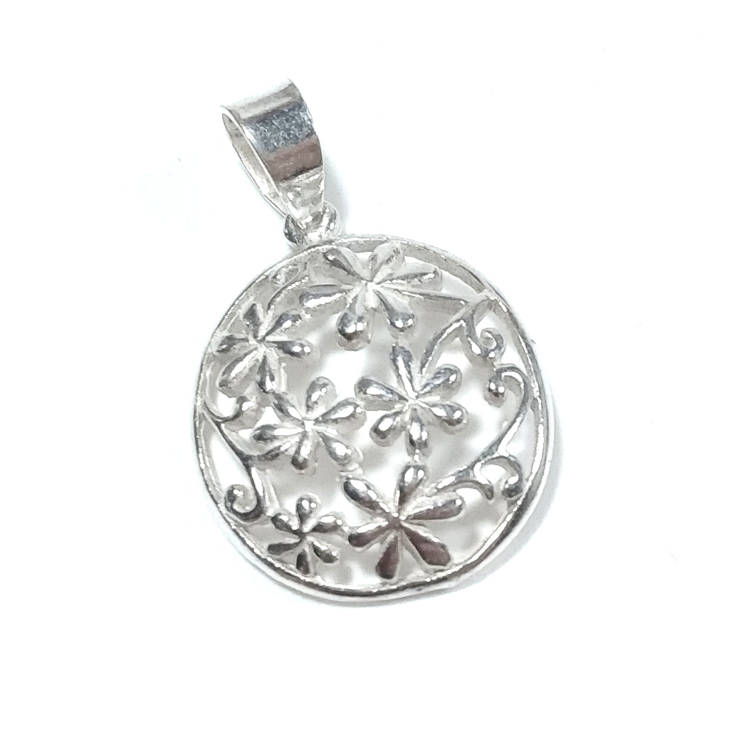 925 silver pendant Handcrafted pendant | FLOWERS