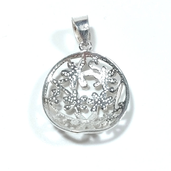 925 silver pendant Handcrafted pendant | FLOWERS