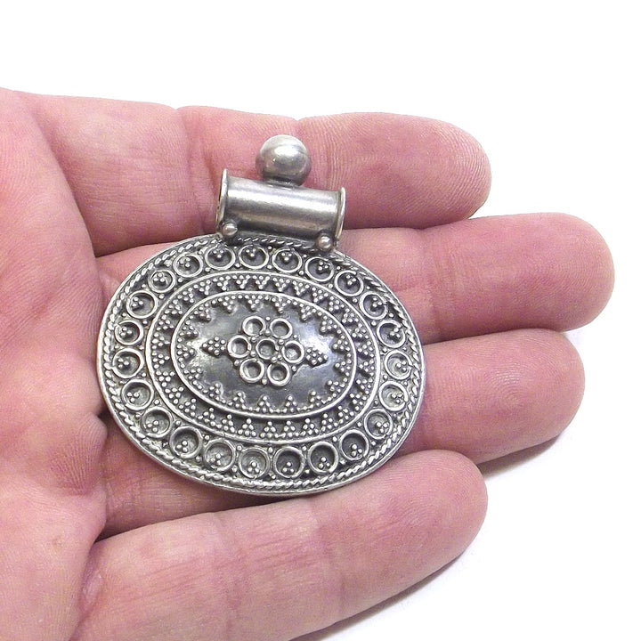 CIONDOLO ETNICO in argento 925 - PONDICHERRY