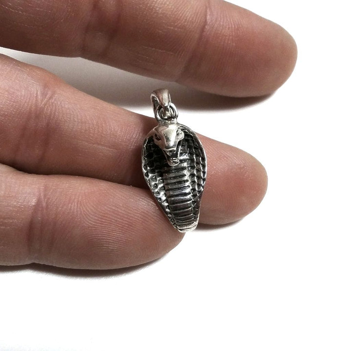 Ciondolo in argento 925 Ciondolo artigianale testa di COBRA | Gioielli in argento
