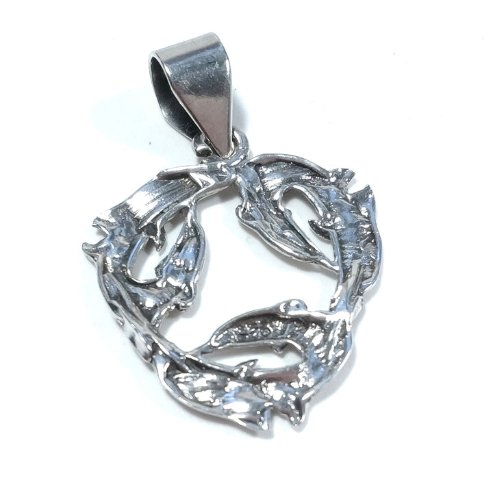 DOLPHIN pendant in 925 silver Handcrafted pendant