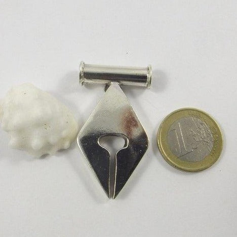 ETHNIC SILVER PENDANT rhombus