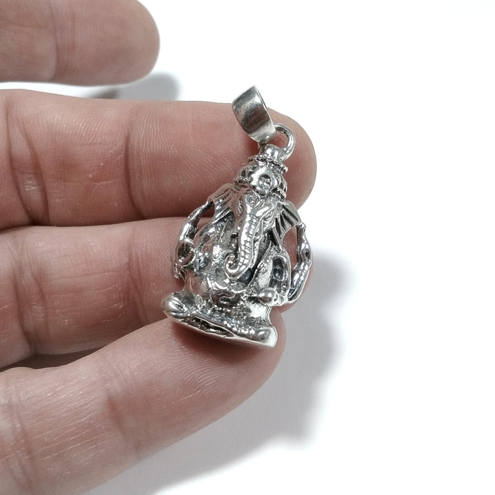 Ciondolo ETNICO in argento 925 con GANESH | GIOIELLI IN ARGENTO