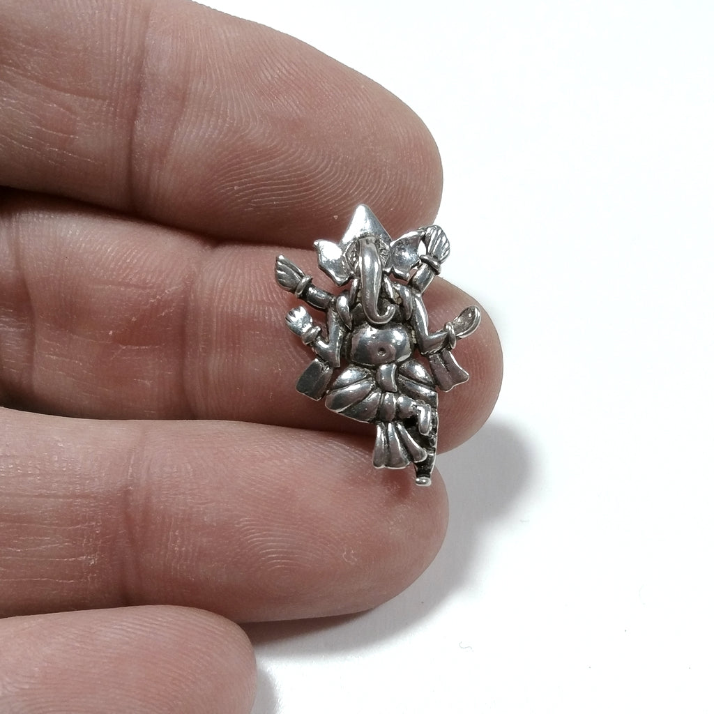 Ciondolo etnico in argento 925 con Ganesh - LAMBASINJI