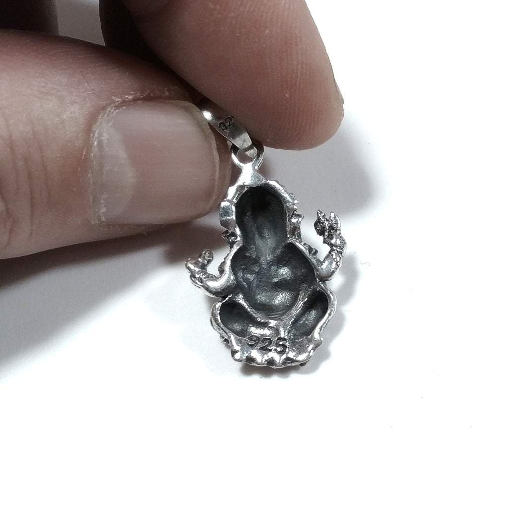 ETHNIC pendant in 925 silver with GANESH